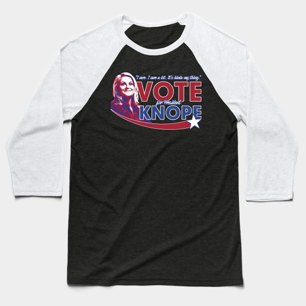 Vote Knope Baseball T-Shirt by ZZDeZignZ